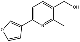 6-(3-呋喃)-3-羟基甲基-2-甲基吡啶 结构式