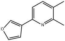 6-(3-呋喃)-2,3-二甲基吡啶 结构式