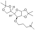 1,2:5,6-DI-O-ISOPROPYLIDENE-3-O-(3-DIMETHYLAMINOPROPYL)-ALPHA-D-GLUCOFURANOSE 结构式