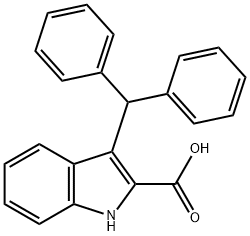 3-benzhydryl-1H-indole-2-carboxylic acid 结构式