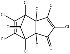 2,3,3a,4,5,6,7,7a-Octachloro-3a,4,7,7a-tetrahydro-4,7-methano-1H-indene-1,8-dione 结构式