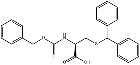 S-(Diphenylmethyl)-N-[(benzyloxy)carbonyl]-L-cysteine 结构式