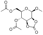 Methyl4,6-di-O-acetyl-2,3-carbonyl-b-D-mannopyranoside 结构式