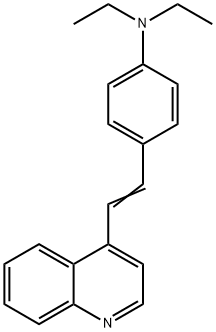 N,N-diethyl-4-(2-quinolin-4-ylethenyl)aniline 结构式