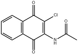 2-ACETAMIDO-3-CHLORO-1,4-NAPHTHOQUINONE 结构式
