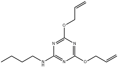 4,6-bis(allyloxy)-N-butyl-1,3,5-triazin-2-amine 结构式