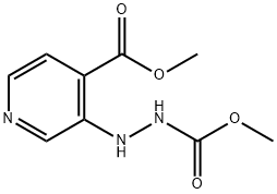 3-[2-(Methoxycarbonyl)hydrazino]-4-pyridinecarboxylic acid methyl ester 结构式