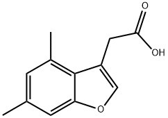 2-(4,6-二甲基苯并呋喃-3-基)乙酸 结构式