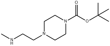 4-(2-(甲基氨基)乙基)哌嗪-1-甲酸叔丁酯 结构式