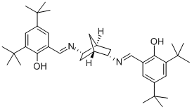 (1S,2S,4S,5S)-2,5-双(3,5-二-叔丁基-2-羟基苯亚甲基氨基)双环[2.2.1]庚烷 结构式