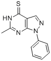 6-METHYL-1-PHENYL-1,5-DIHYDRO-4H-PYRAZOLO[3,4-D]PYRIMIDINE-4-THIONE 结构式