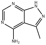 3-甲基-1H-吡唑并[3,4-D]嘧啶-4-胺 结构式
