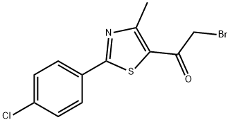 2-BROMO-1-[2-(4-CHLOROPHENYL)-4-METHYL-1,3-THIAZOL-5-YL]-1-ETHANONE 结构式