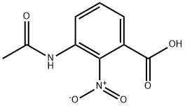 3-乙酰基氨基-2-硝基-苯甲酸 结构式