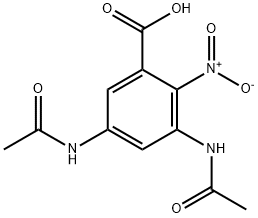 3,5-BIS(ACETYLAMINO)-2-NITRO-BENZOIC ACID 结构式