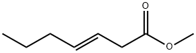 (E)-3-Heptenoic acid methyl ester 结构式
