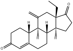 18-甲基-11-亚甲基雌甾-4-烯-3,17-二酮 结构式