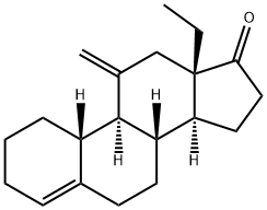 13-乙基-11-亚甲基-4-雌烯-17-酮 结构式