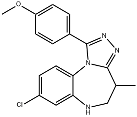 8-Chloro-5,6-dihydro-1-(4-methoxyphenyl)-4-methyl-4H-[1,2,4]triazolo[4,3-a][1,5]benzodiazepine 结构式