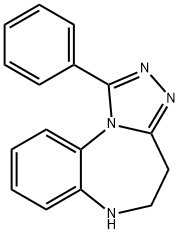 5,6-Dihydro-1-phenyl-4H-[1,2,4]triazolo[4,3-a][1,5]benzodiazepine 结构式