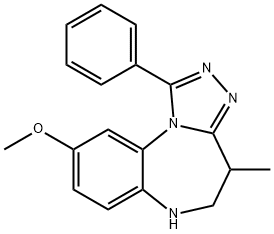 5,6-Dihydro-9-methoxy-4-methyl-1-phenyl-4H-[1,2,4]triazolo[4,3-a][1,5]benzodiazepine 结构式