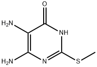 5,6-二氨基-2-(甲硫基)嘧啶-4(3H)-酮 结构式
