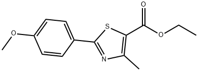 2-(4-甲氧基苯基)-4-甲基-1,3-噻唑-5-羧酸乙酯 结构式