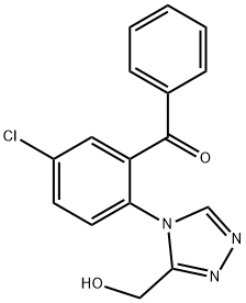 5-氯-2-(3-羟甲基-4H-1,2,4-三唑-4-基)二苯酮 结构式