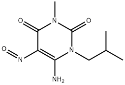 6-AMino-1-isobutyl-3-Methyl-5-nitroso-2,4-pyriMidinedione 结构式