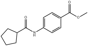 Benzoic acid, 4-[(cyclopentylcarbonyl)amino]-, methyl ester (9CI) 结构式