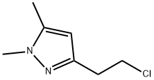1H-Pyrazole,  3-(2-chloroethyl)-1,5-dimethyl- 结构式