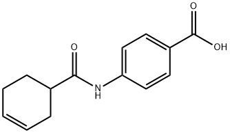 4-[(cyclohex-3-en-1-ylcarbonyl)amino]benzoic acid 结构式
