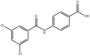 4-[(3,5-二氯苄基)氨基]-苯甲酸 结构式