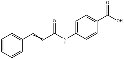 4-肉桂酰胺基苯甲酸 结构式