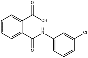 2-(3-氯苯基氨基甲酰基)安息香酸 结构式