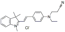 2-[2-[4-[(2-cyanoethyl)ethylamino]phenyl]vinyl]-1,3,3-trimethyl-3H-indolium chloride 结构式