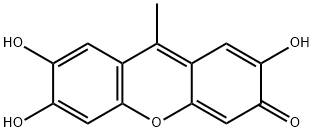 9-甲基-2,3,7-三羟基-6-芴酮硫酸盐 结构式