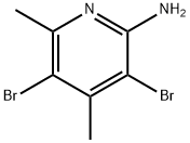 2-氨基-3,5-二溴-4,6-二甲基吡啶 结构式