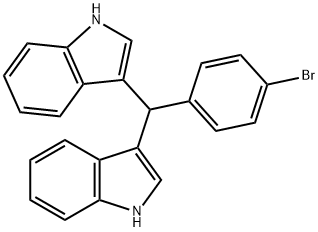 3,3'-((4-溴苯基)亚甲基)双(1H-吲哚) 结构式