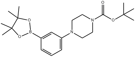 3-[4-(TERT-BUTOXYCARBONYL)PIPERAZIN-1-YL]PHENYLBORONIC ACID PINACOL ESTER 结构式