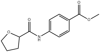 Benzoic acid, 4-[[(tetrahydro-2-furanyl)carbonyl]amino]-, methyl ester (9CI) 结构式