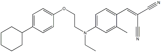 N-[2-(4-环己基苯氧基)乙基]-N-乙基-4-(2,2-二氰基乙烯基)-3-甲苯胺 结构式