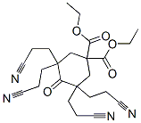 diethyl 3,3,5,5-tetrakis(2-cyanoethyl)-4-oxo-cyclohexane-1,1-dicarboxy late 结构式