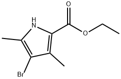 4-溴-3,5-二甲基-1H-吡咯-2-羧酸乙酯 结构式