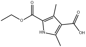 2,4-二甲基-5-乙氧羰基-3-吡咯甲酸 结构式