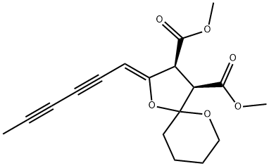 2-(2,4-Hexadiynylidene)-1,6-dioxaspiro[4.5]decane-3,4-dicarboxylic acid dimethyl ester 结构式