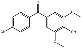 (4-CHLOROPHENYL) (4-HYDROXY-3,5-DIMETHOXYPHENYL) KETONE 结构式