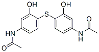 N-[4-(4-acetamido-2-hydroxy-phenyl)sulfanyl-3-hydroxy-phenyl]acetamide 结构式