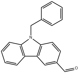 9-苄基咔唑-3-甲醛 结构式