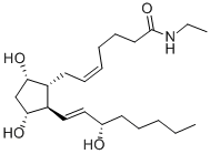 N-ETHYL-9ALPHA, 11ALPHA, 15S-TRIHYDROXY-PROSTA-5Z, 13E-DIEN-1-AMIDE 结构式